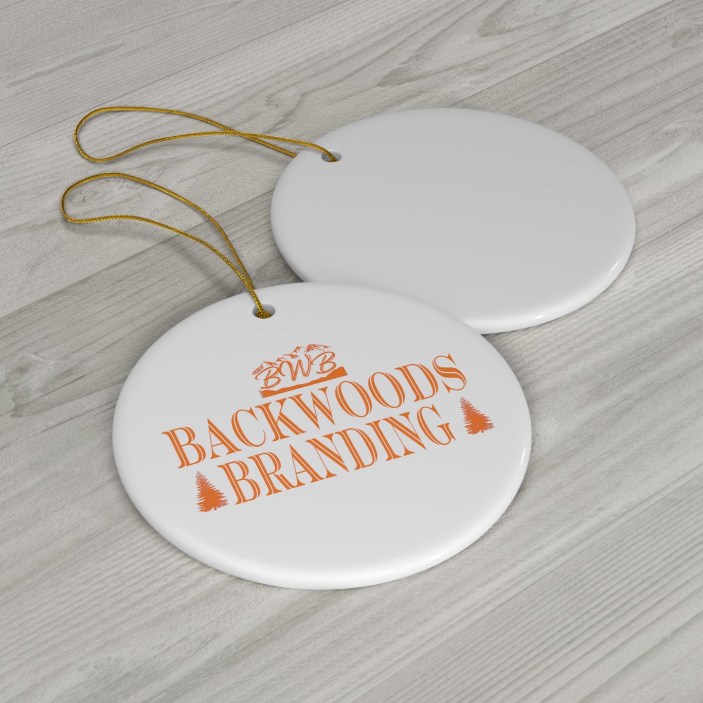 BWB Orange Tree Ceramic Christmas Ornament
