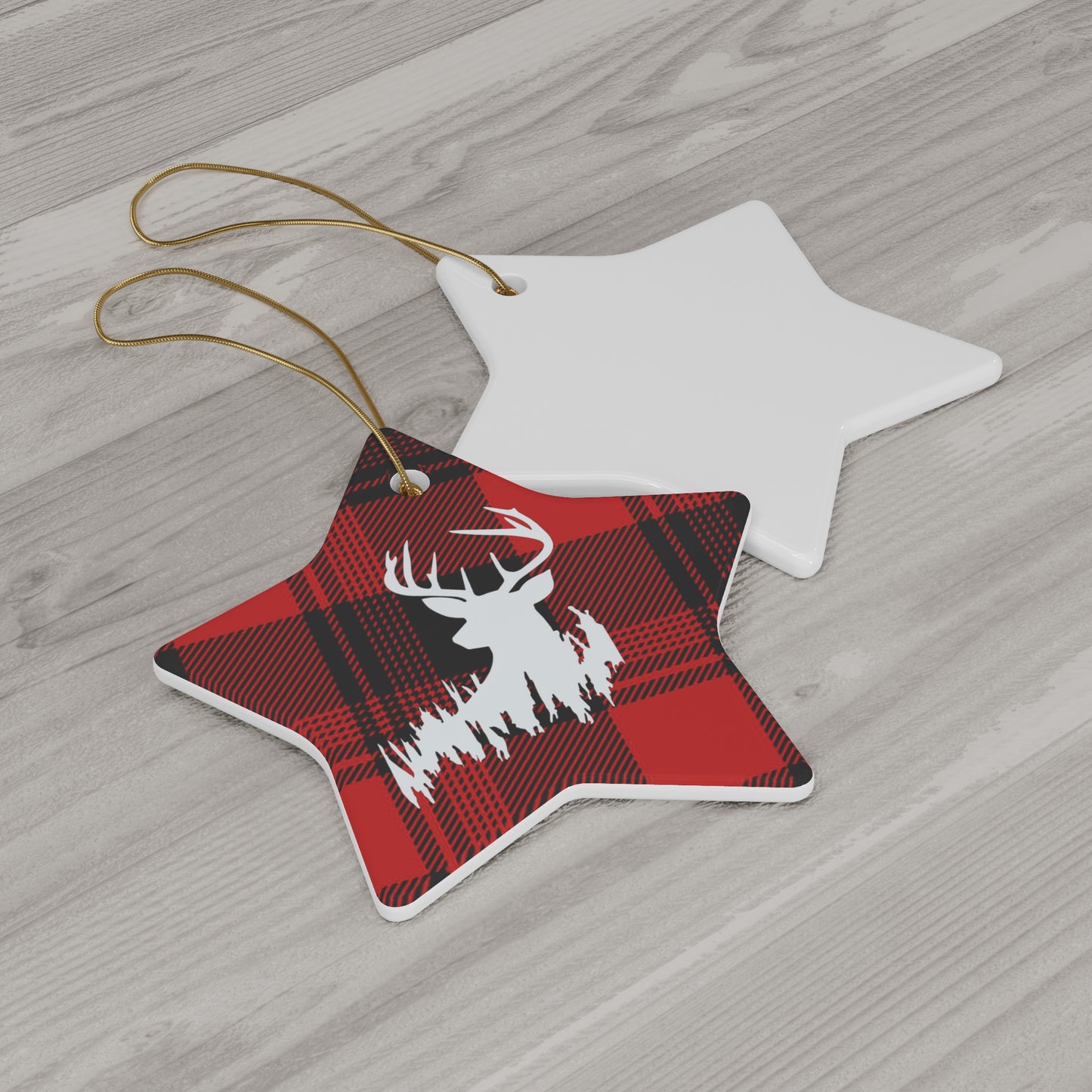 Big Buck Ceramic Christmas Ornament