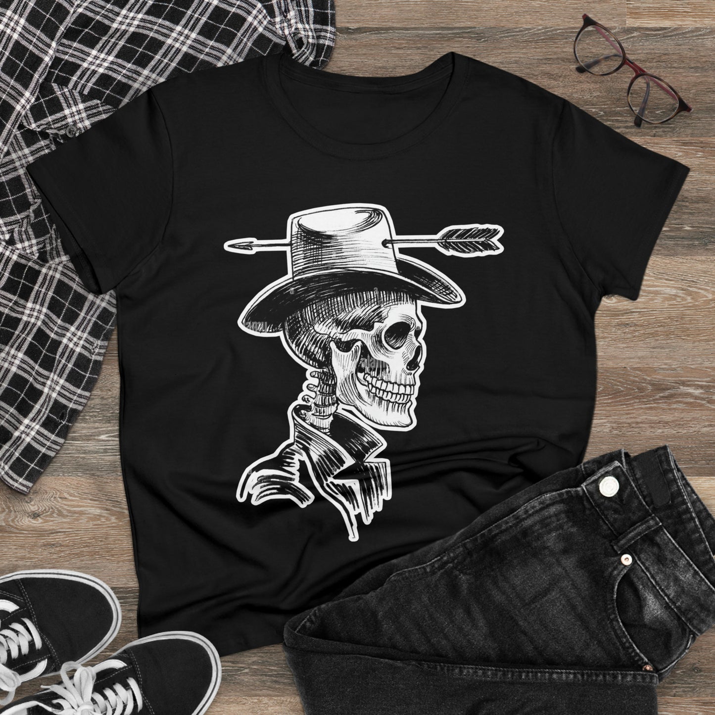 Cowboy Skeleton Women's Tee - Backwoods Branding Co.