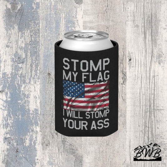 Stomp My Flag Coozie - Backwoods Branding Co.