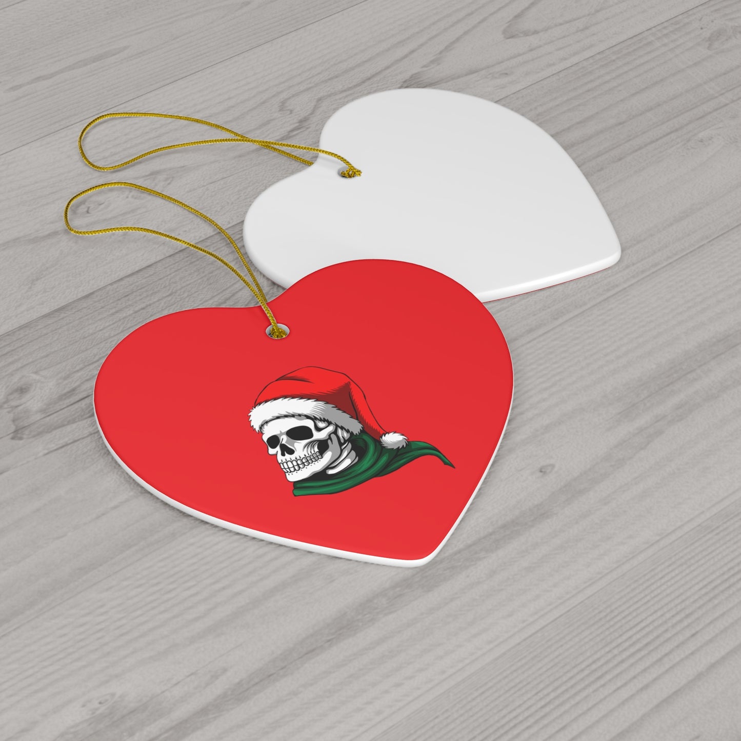 Christmas Skeleton Ceramic Ornament