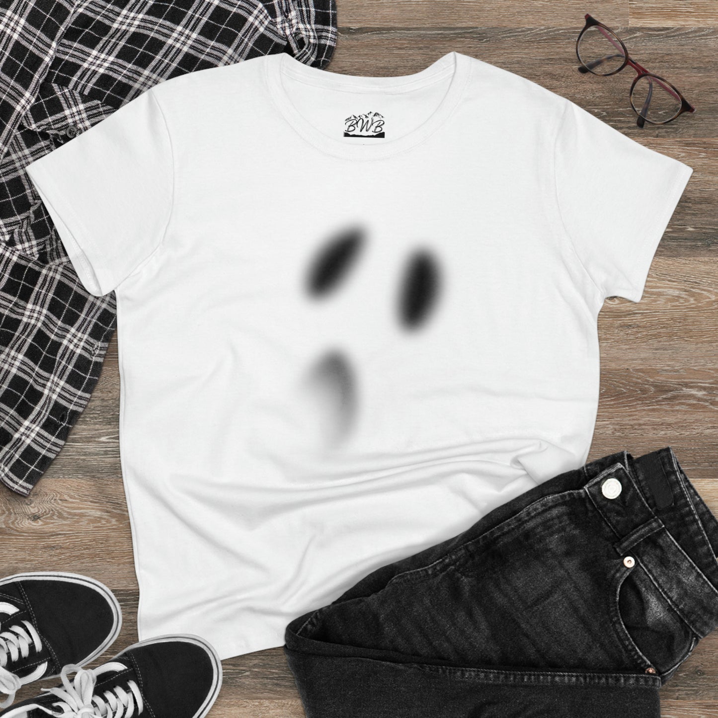 Faded Ghost Women's Tee - Backwoods Branding Co.