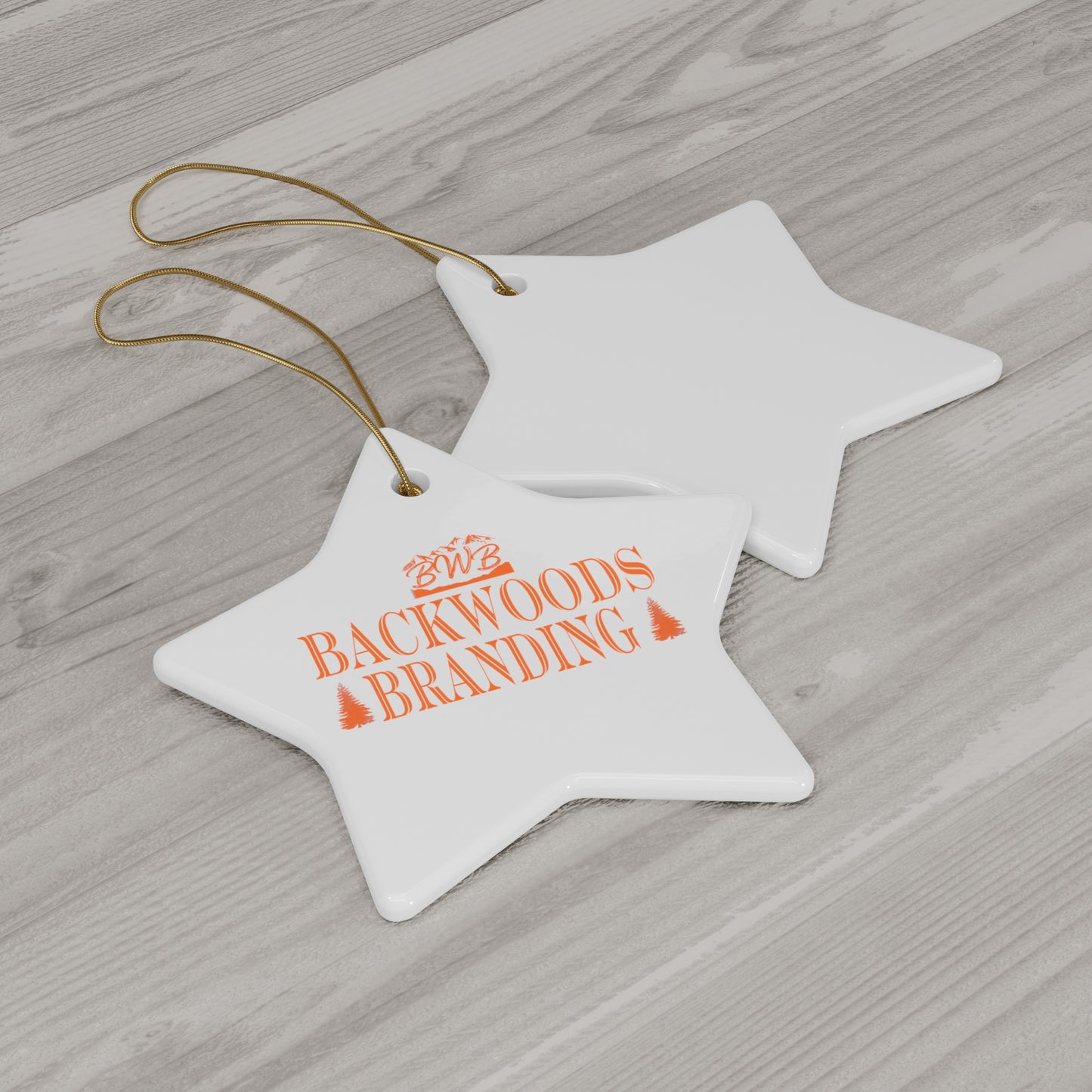 BWB Orange Tree Ceramic Christmas Ornament
