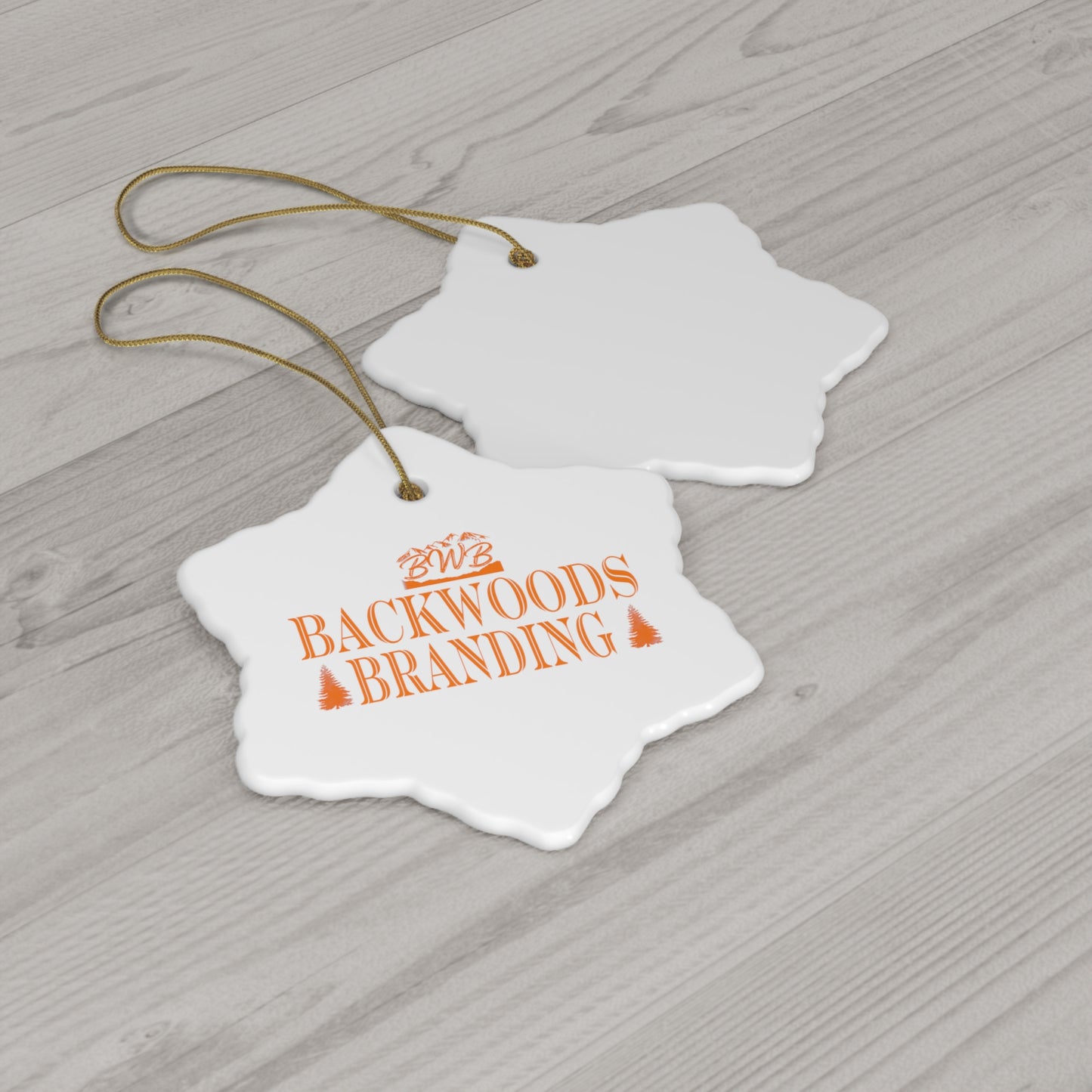 BWB Orange Tree Ceramic Christmas Ornament