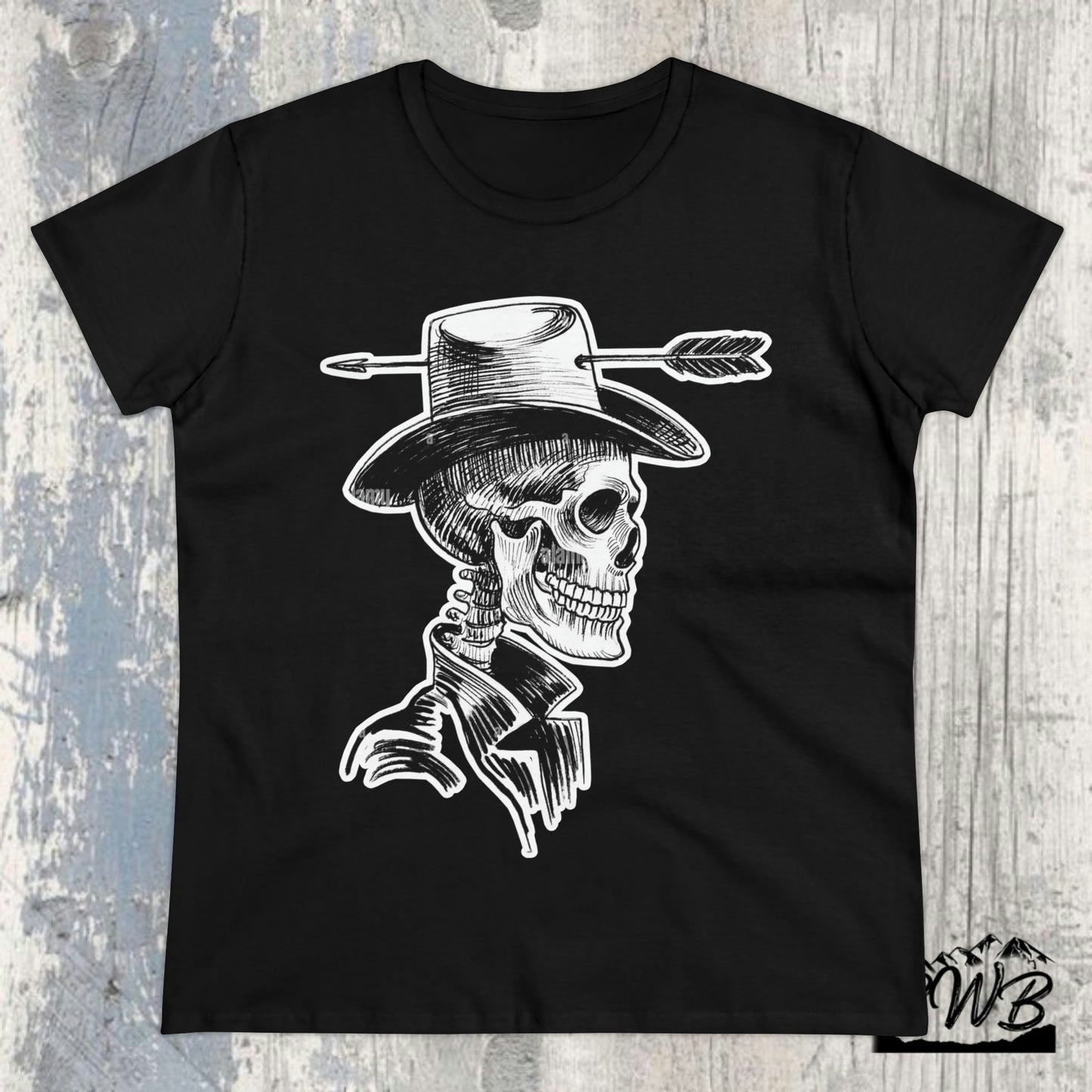 Cowboy Skeleton Women's Tee - Backwoods Branding Co.