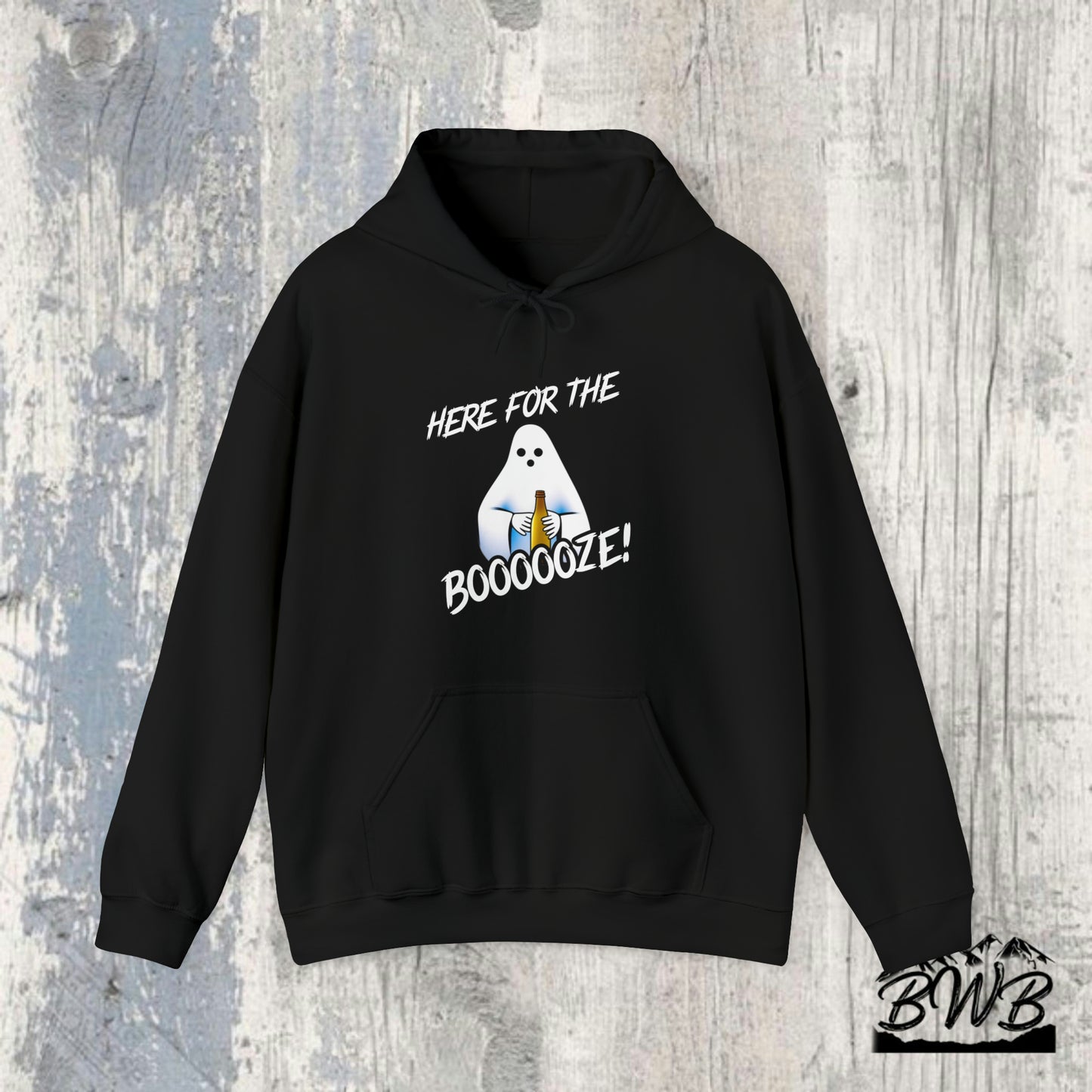 Here For The Booze Hoodie - Backwoods Branding Co.