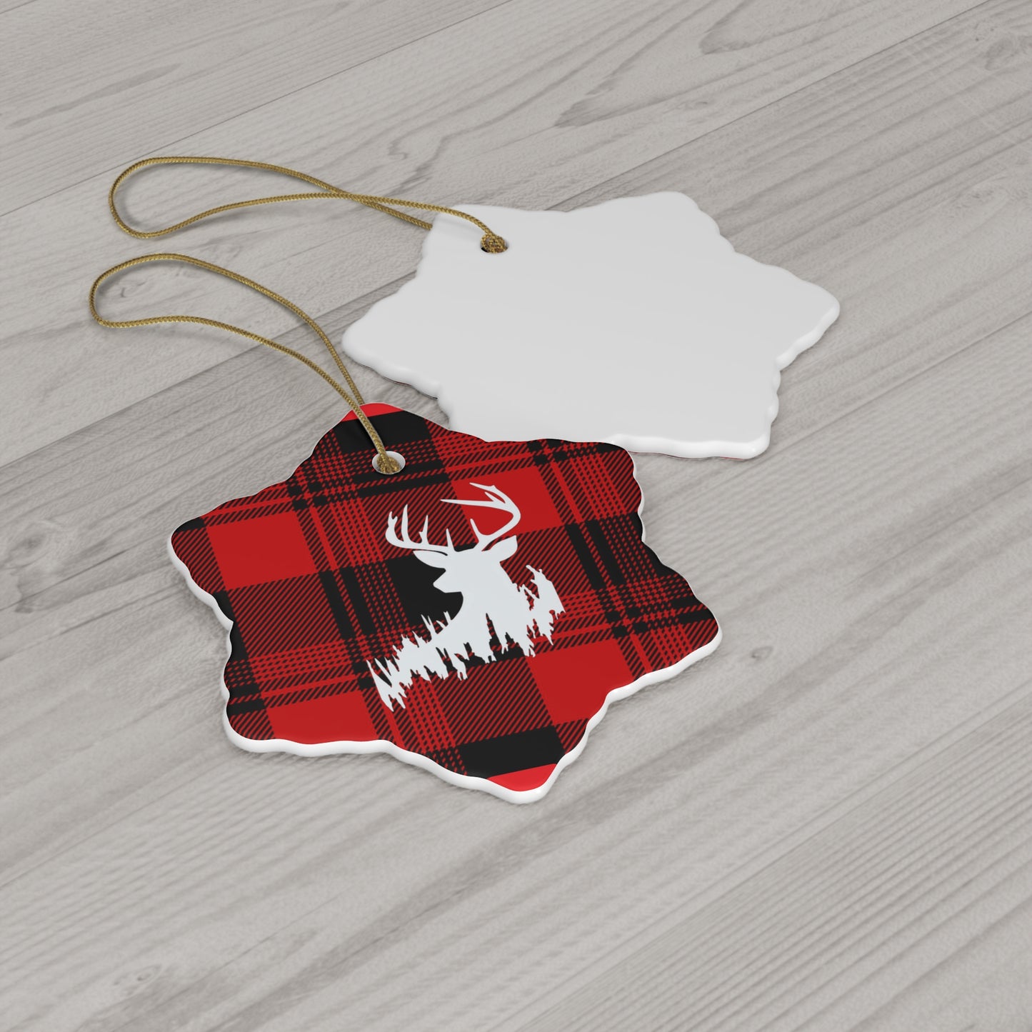 Big Buck Ceramic Christmas Ornament
