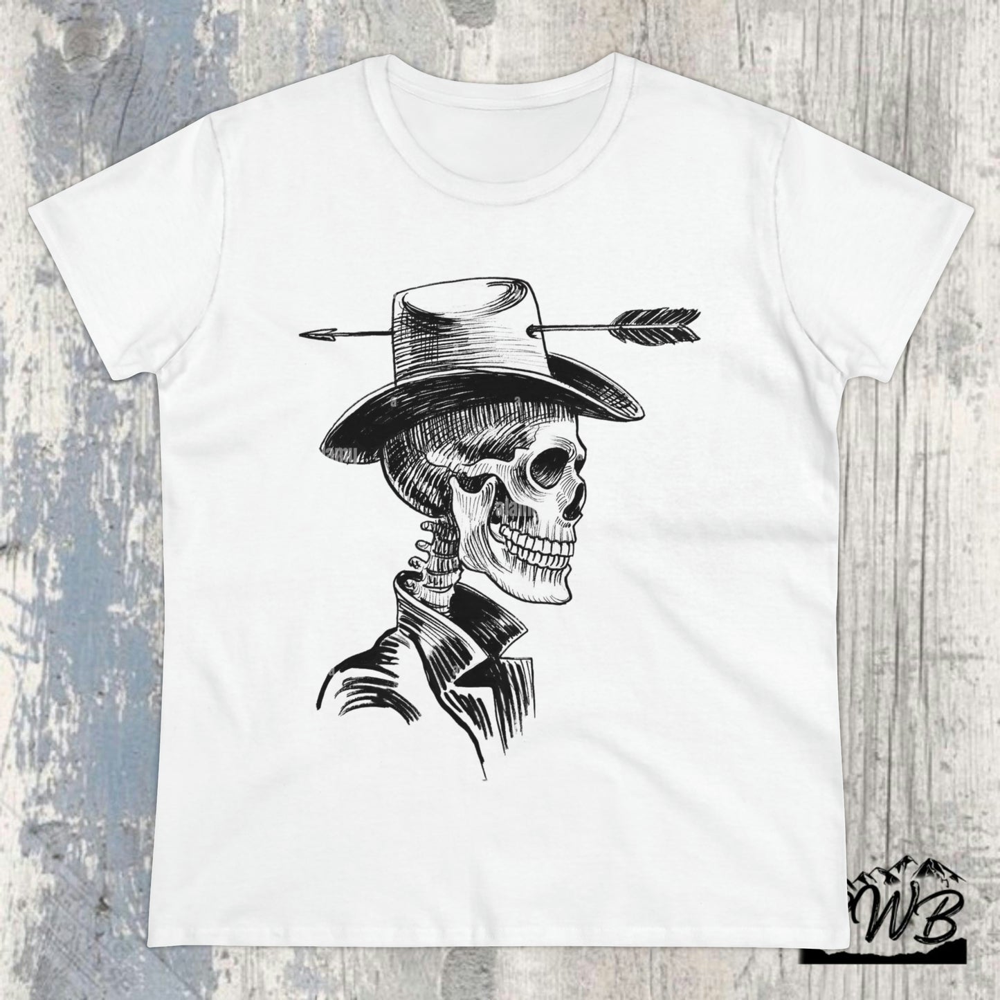 Cowboy Skeleton Women's Tee - Backwoods Branding Co.