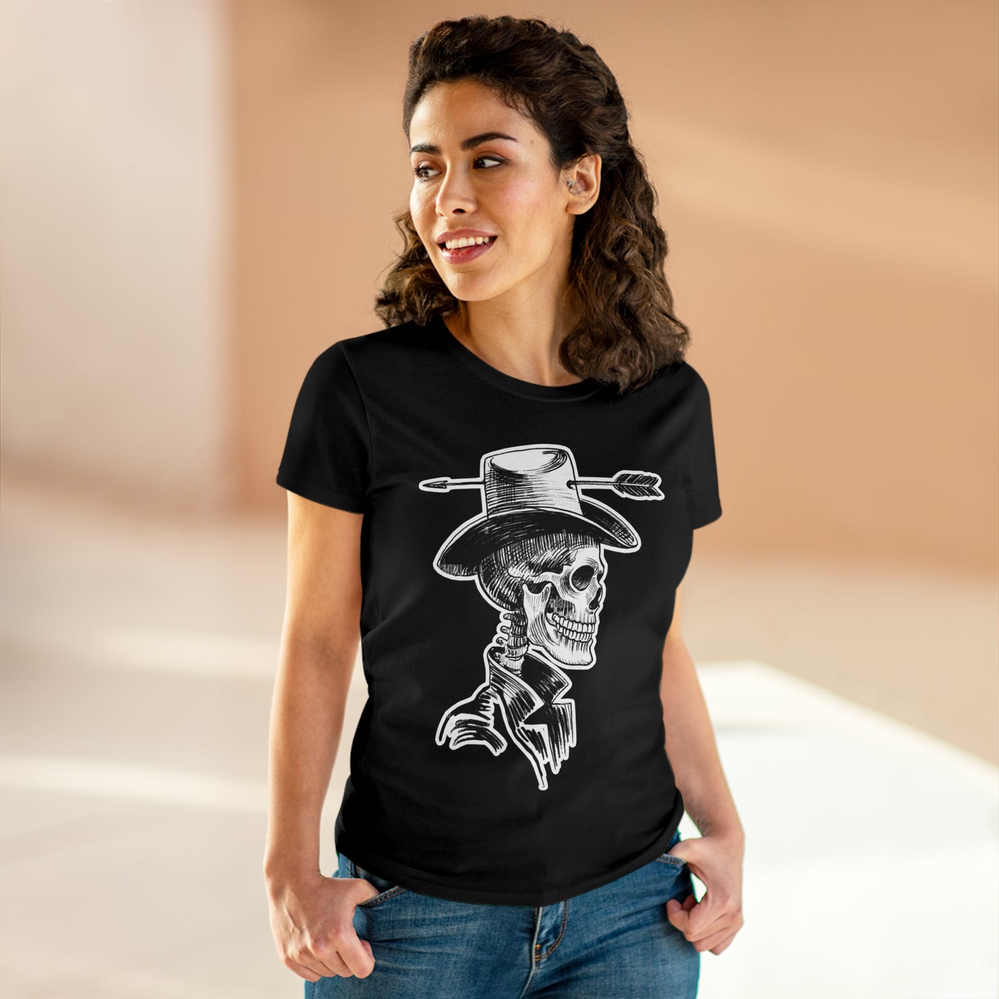Cowboy Skeleton Women's Tee - Backwoods Branding Co.