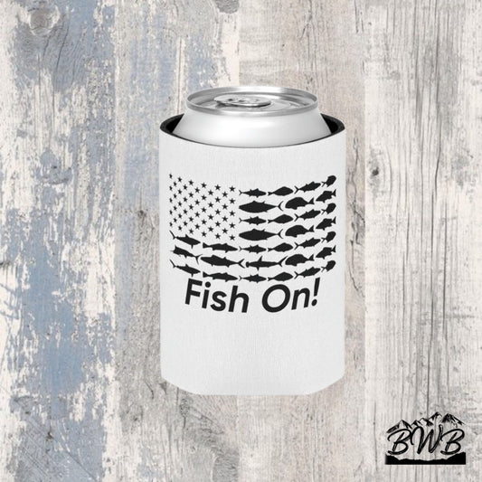 Fish On! Coozie - Backwoods Branding Co.