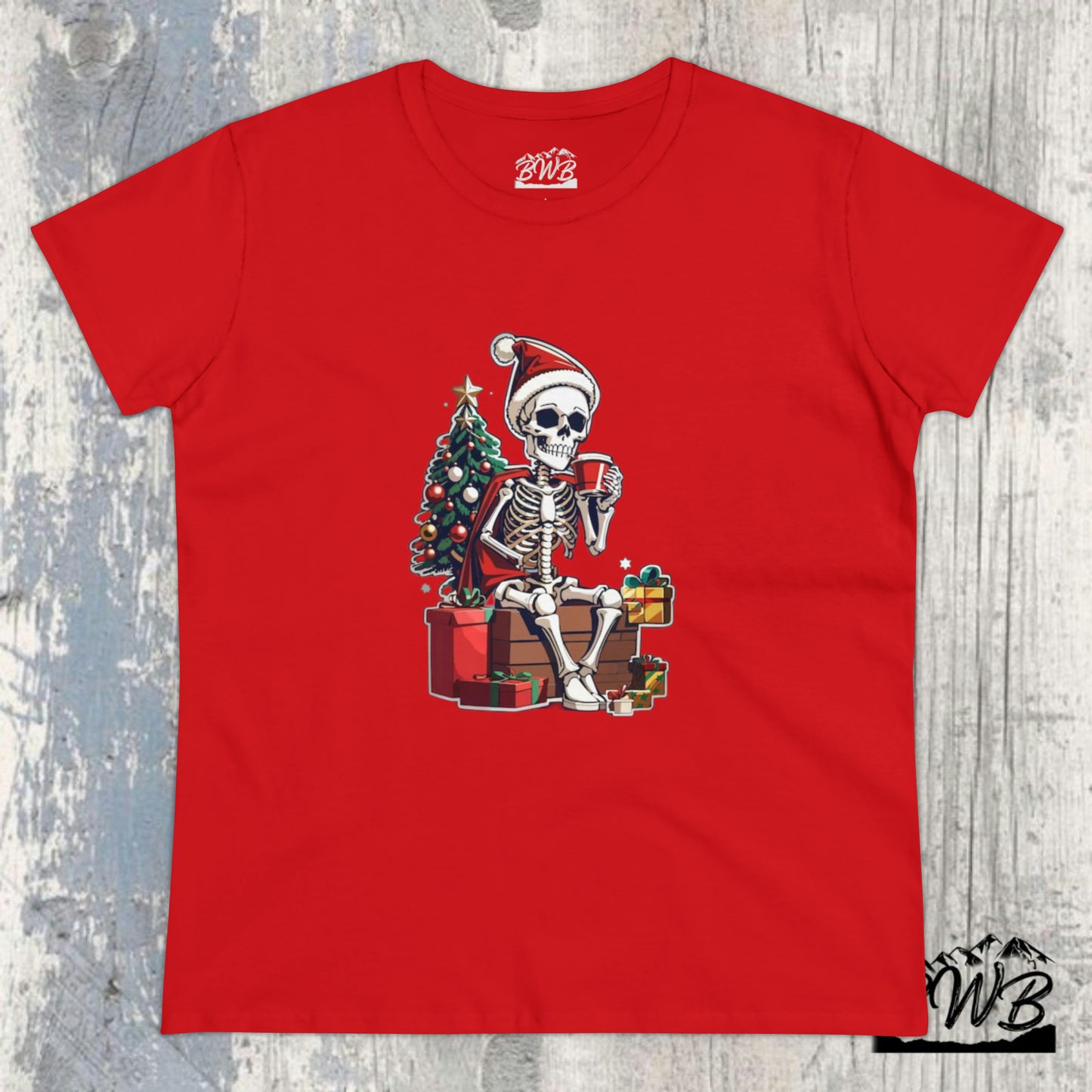 Christmas Coffee Skeleton Women's Tee