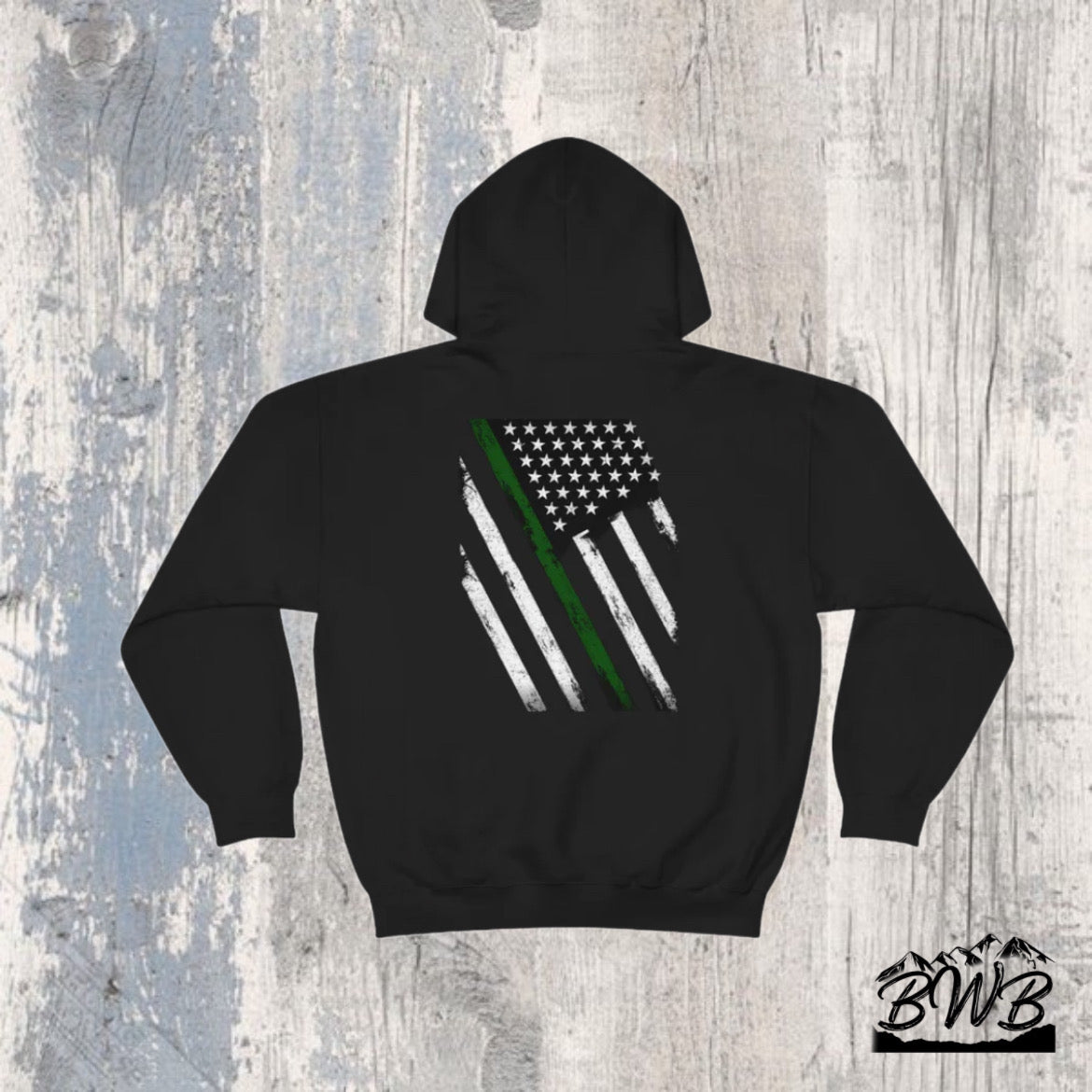 Thin Green Line Hoodie - Backwoods Branding Co.