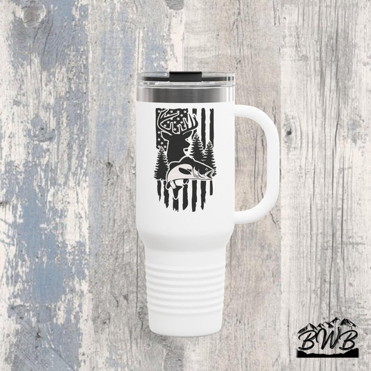 Outdoors Flag Travel Mug, 40oz