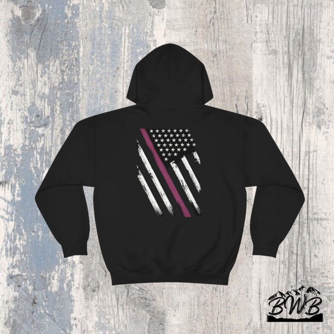 Thin Pink Line Hoodie - Backwoods Branding Co.