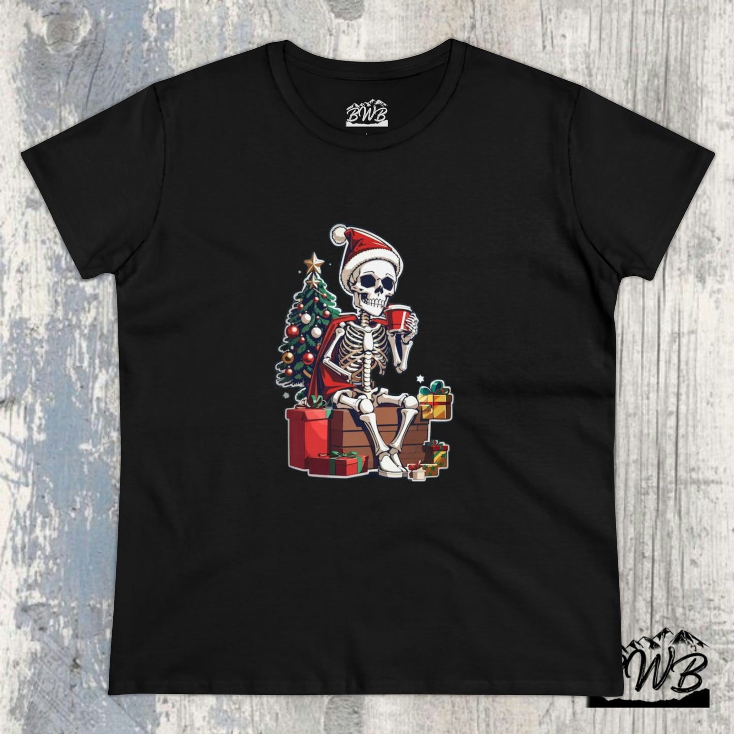 Christmas Coffee Skeleton Women's Tee