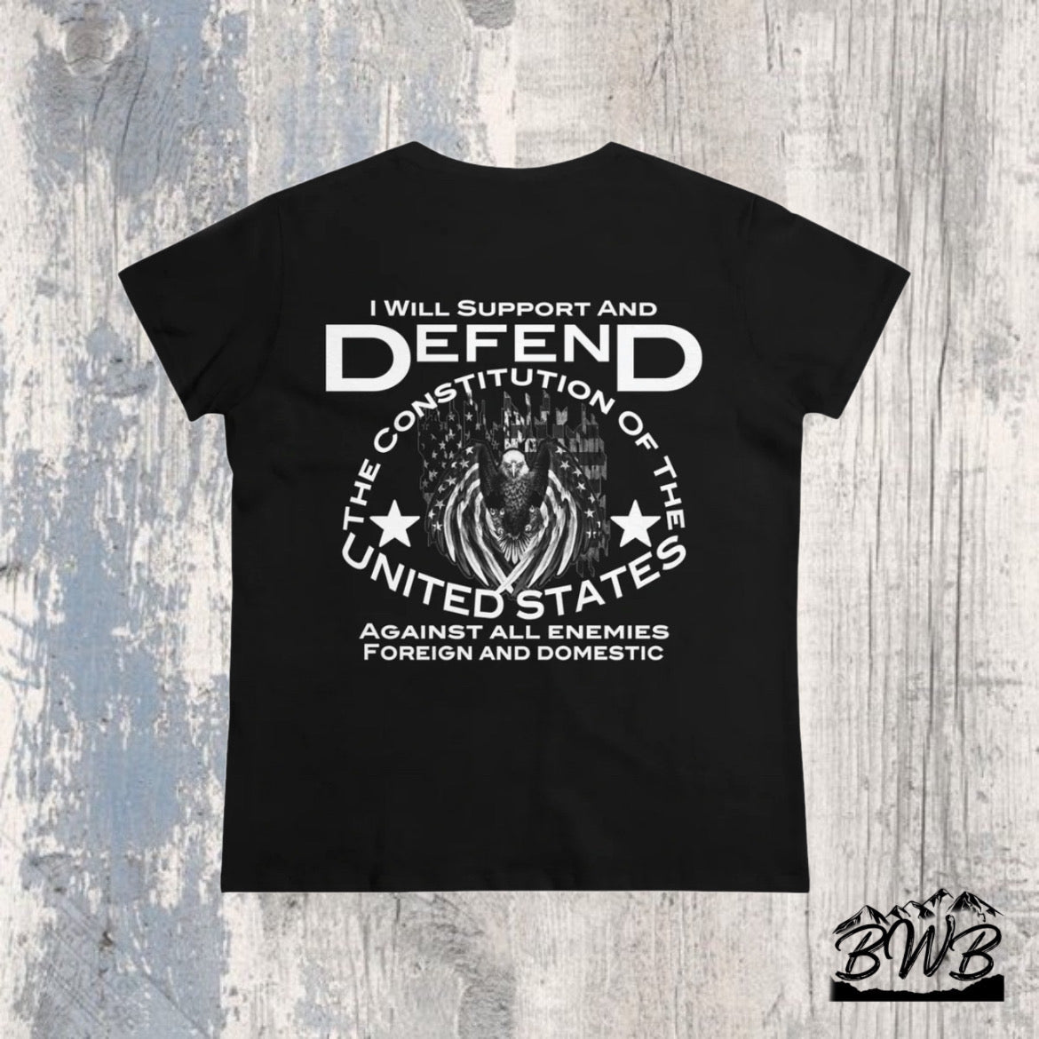 Support and Defend Women's Tee - Backwoods Branding Co.