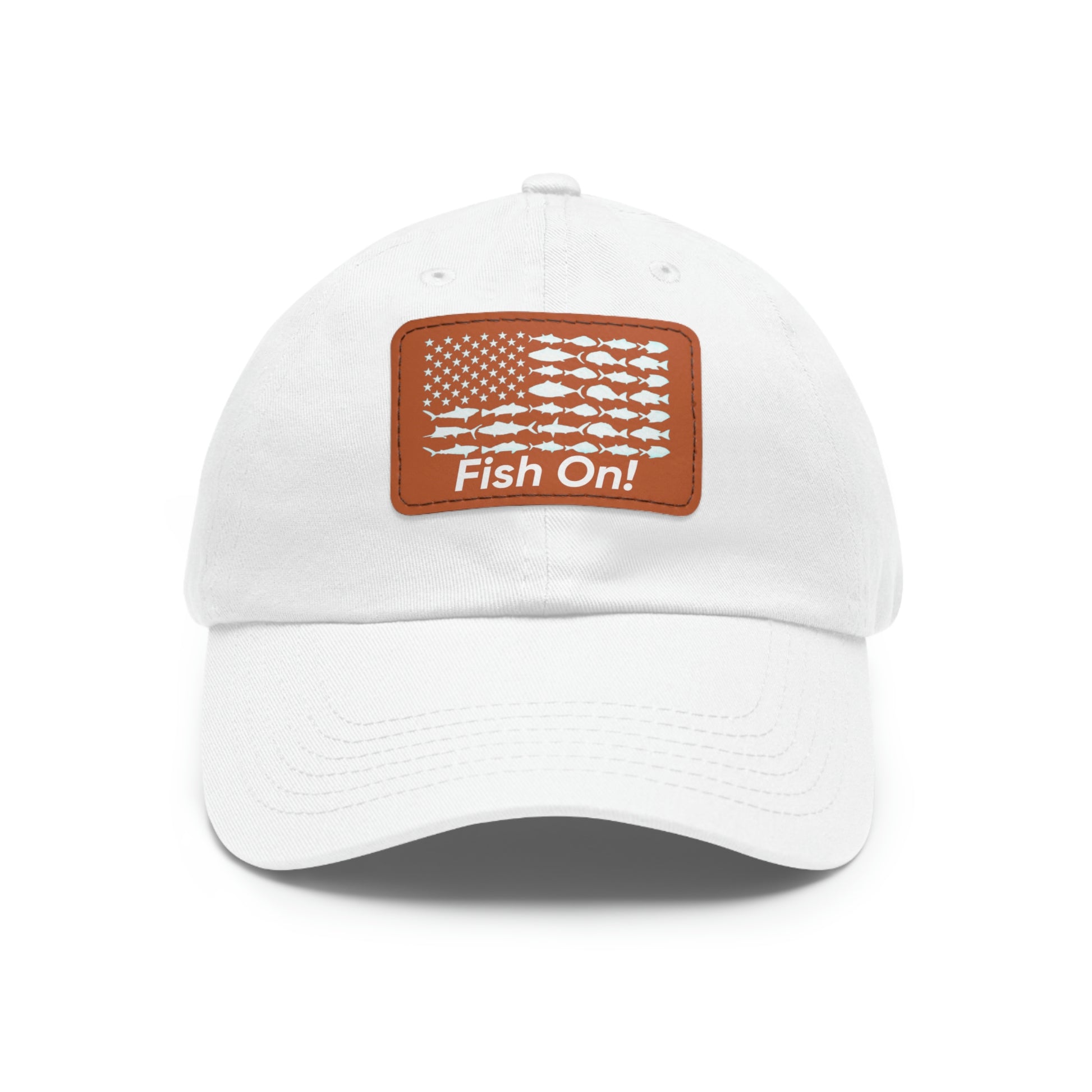 Fish On! Leather Patch Hat - Backwoods Branding Co.