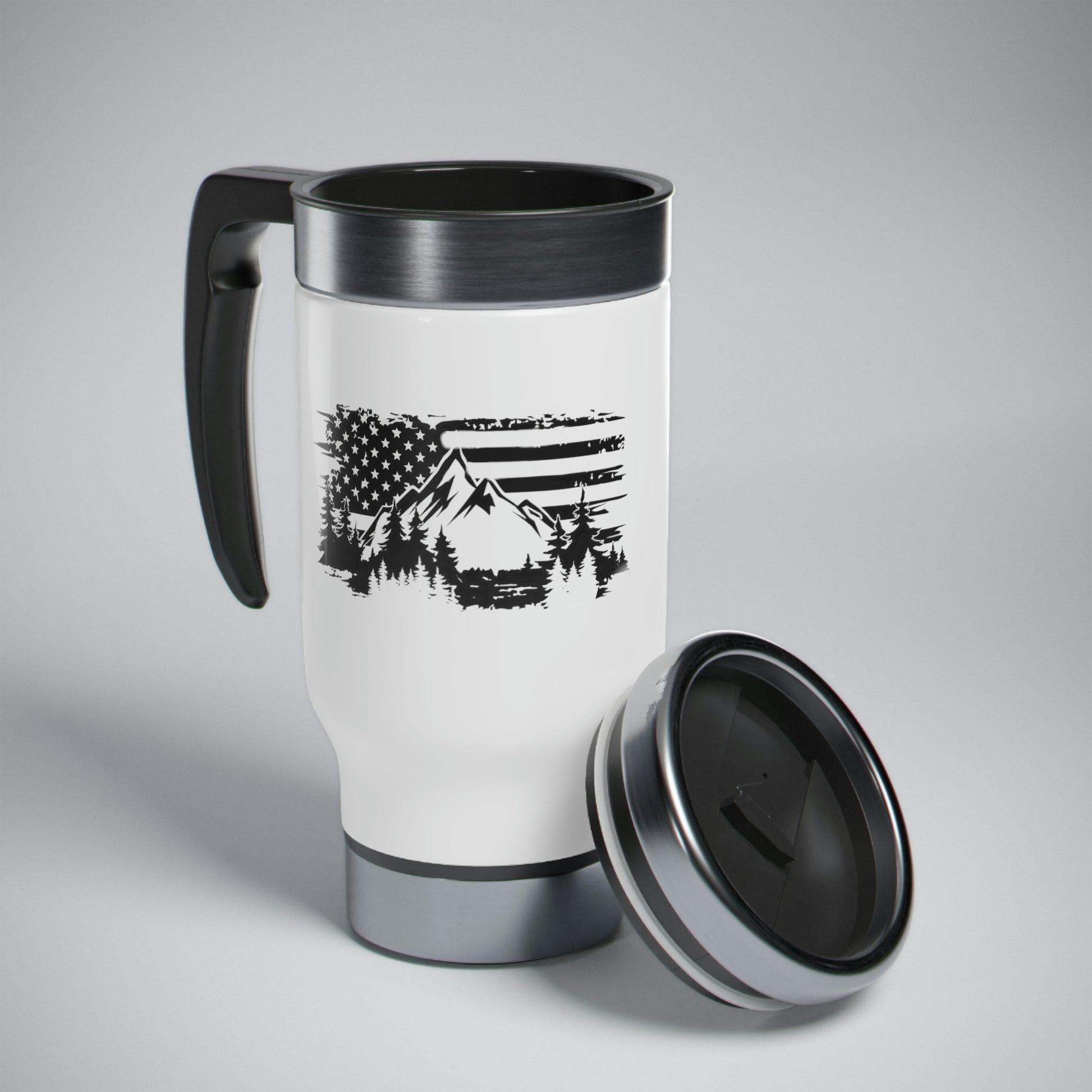 Flag Mountain Travel Mug, 14oz - Backwoods Branding Co.