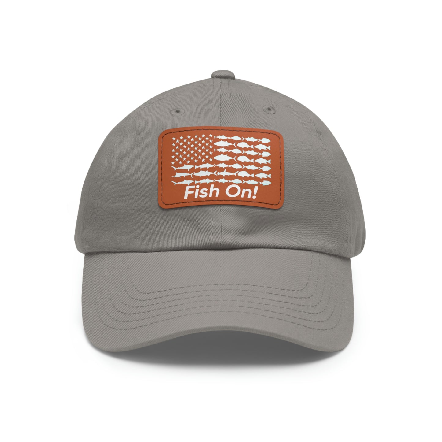 Fish On! Leather Patch Hat - Backwoods Branding Co.