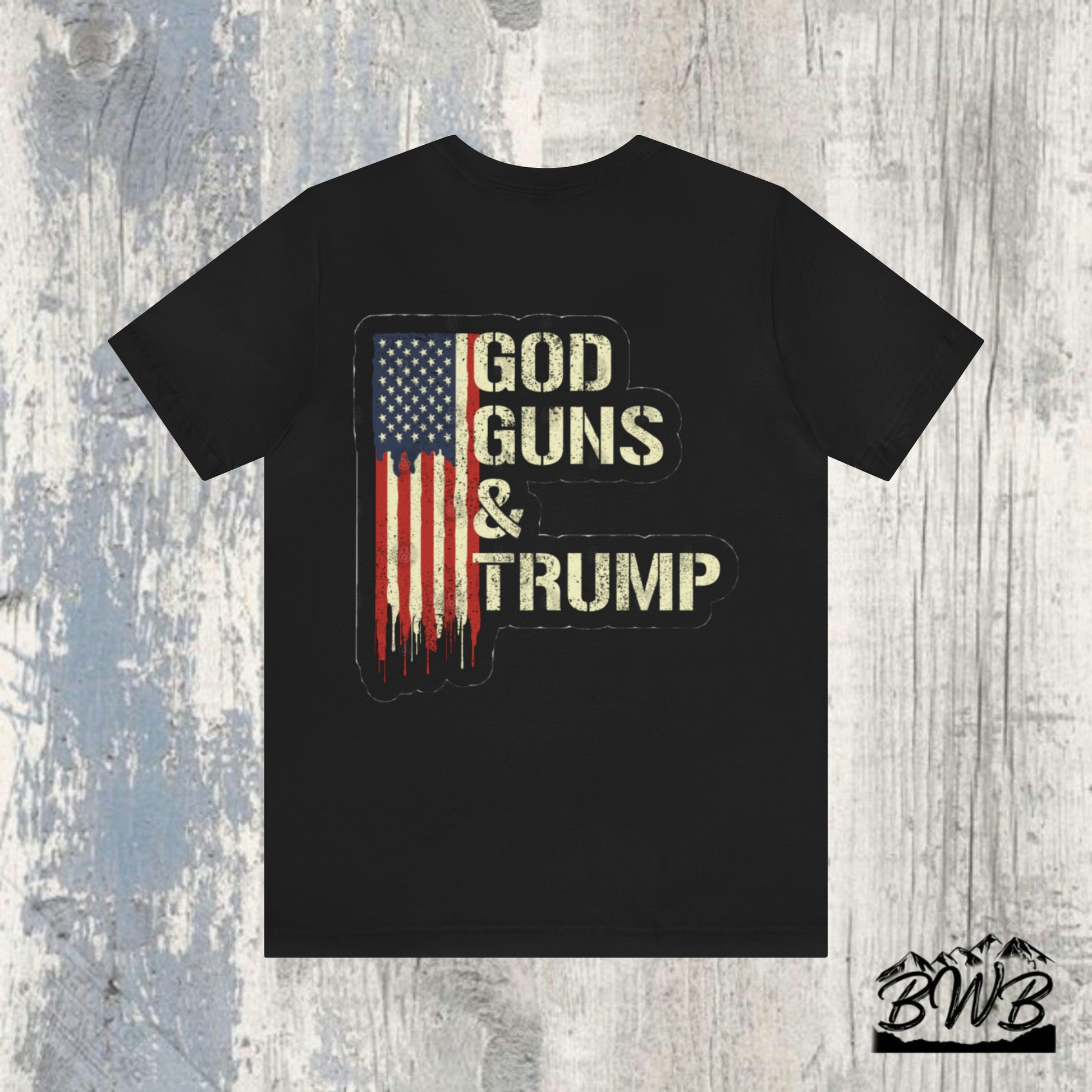 God, Guns, & Trump" Tee - Backwoods Branding Co.