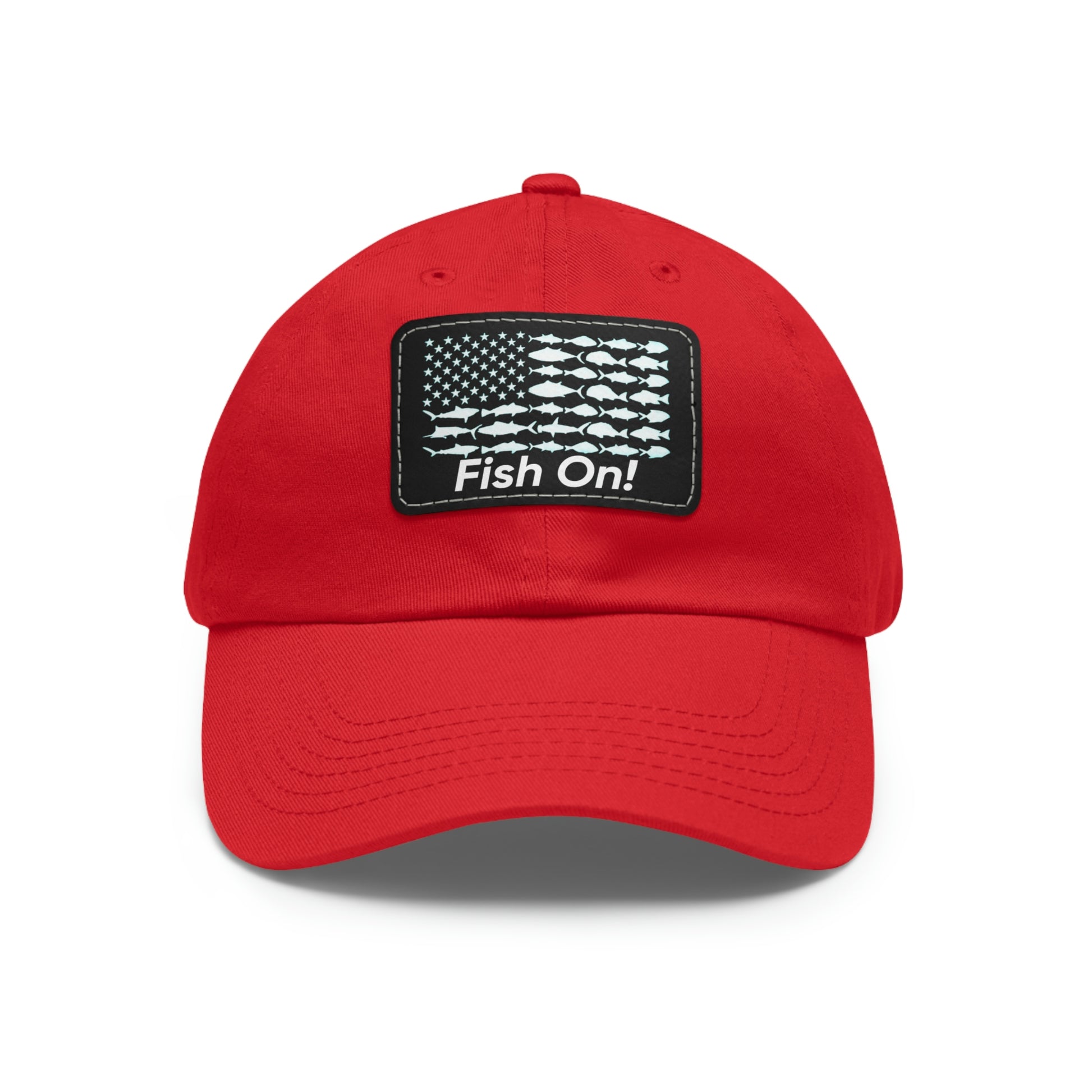 Fish On! Leather Patch Hat - Backwoods Branding Co.