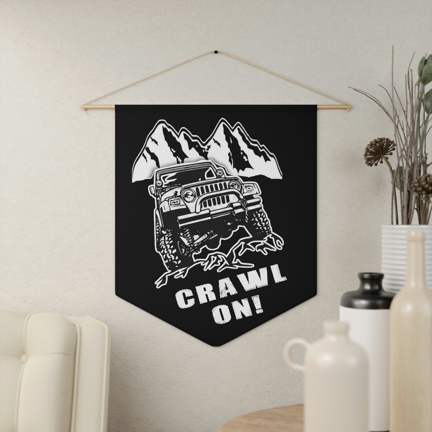 Crawl On! Wall Pennant - Backwoods Branding Co.