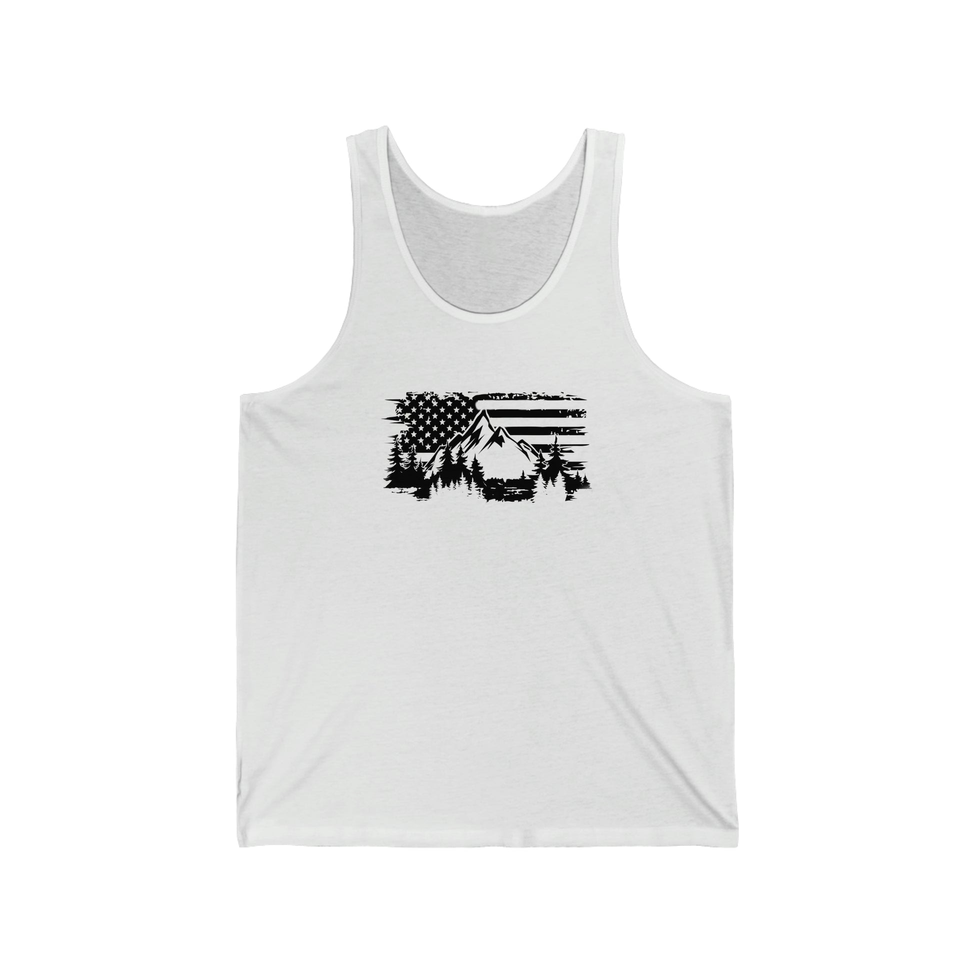 Flag Mountain Tank Top - Backwoods Branding Co.