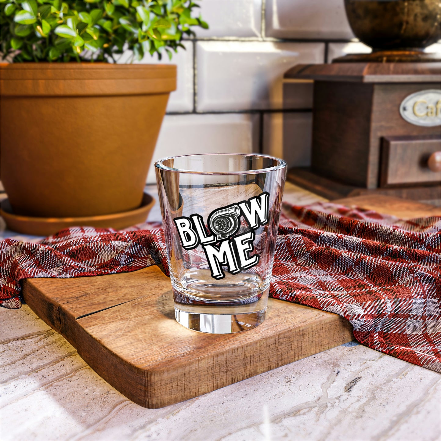 Blow Me Shot Glass, 1.5oz - Backwoods Branding Co.