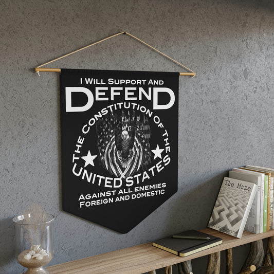 Support and Defend Wall Pennant - Backwoods Branding Co.