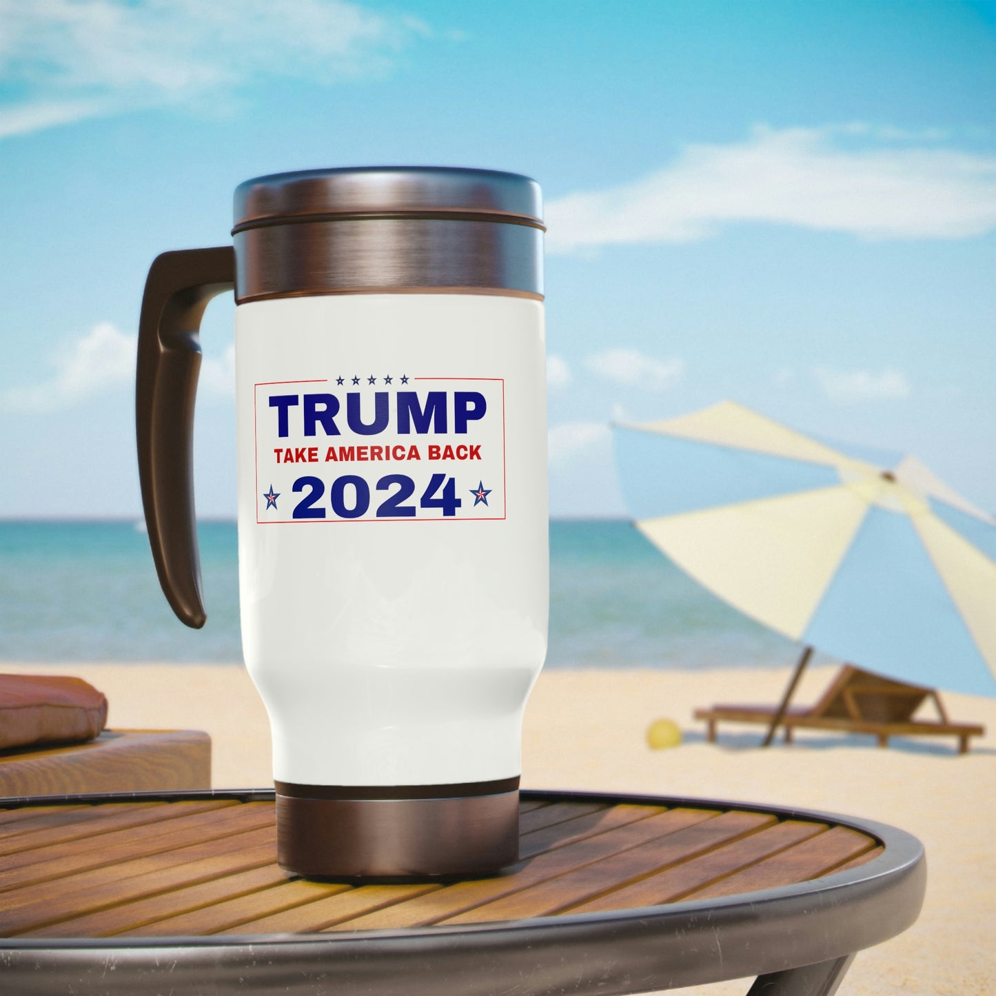 Trump 2024 Travel Mug, 14oz - Backwoods Branding Co.