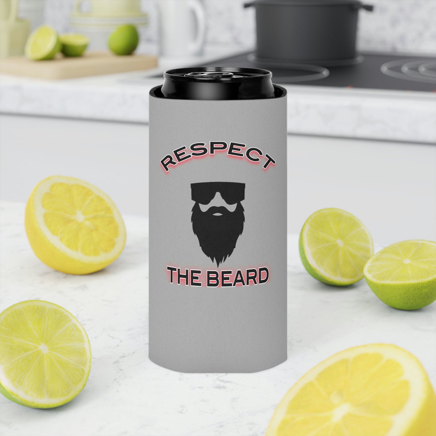 Respect The Beard Coozie - Backwoods Branding Co.