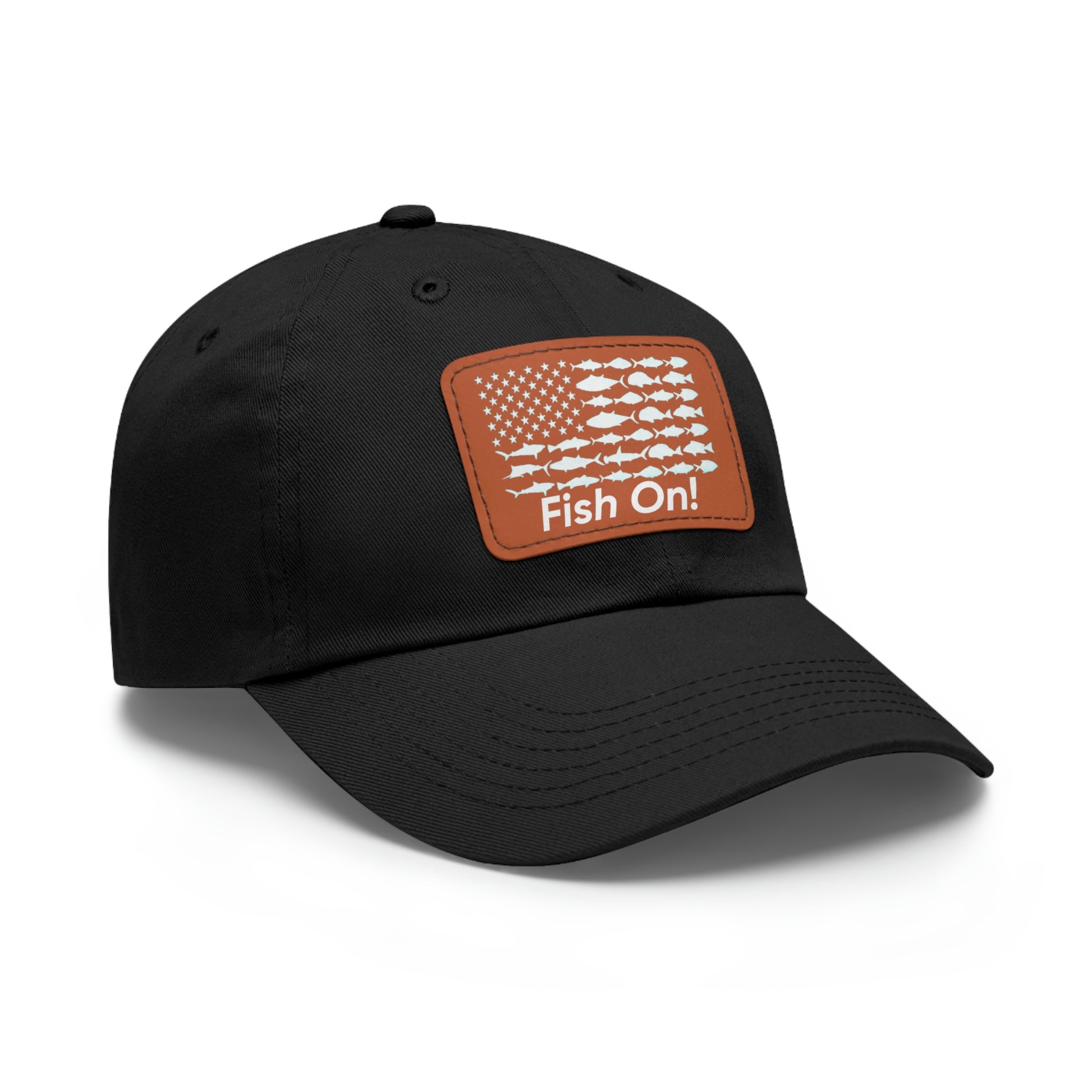 Fish On! Leather Patch Hat - Backwoods Branding Co.